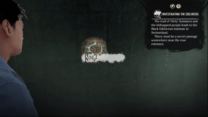 Now approach the blank wall and investigate the traces on the floor - Sherlock Holmes The Awakened: Chapter 3 - Block B - Chapter 3 - Edelweiss Institute - Sherlock Holmes The Awakened Walkthrough