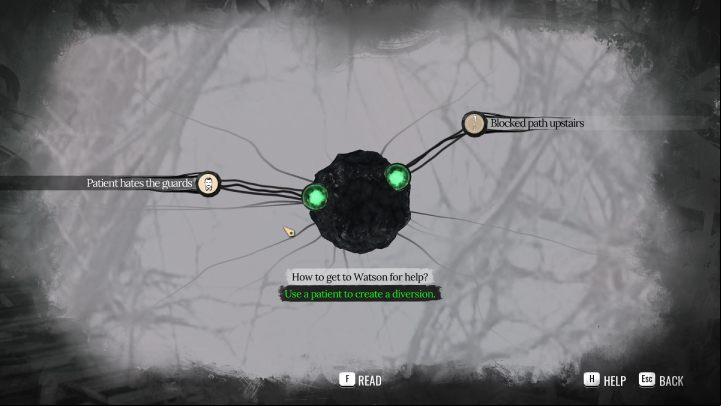 When asked How to get to Watson for help - Sherlock Holmes The Awakened: Chapter 3 - Block B - Chapter 3 - Edelweiss Institute - Sherlock Holmes The Awakened Walkthrough