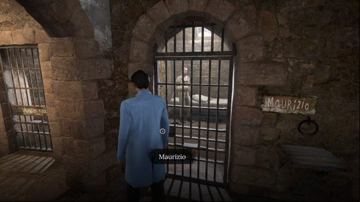 Return to the patient named Maurizio in Block A (Block A) and open his cell - Sherlock Holmes The Awakened: Chapter 3 - Block B - Chapter 3 - Edelweiss Institute - Sherlock Holmes The Awakened Walkthrough
