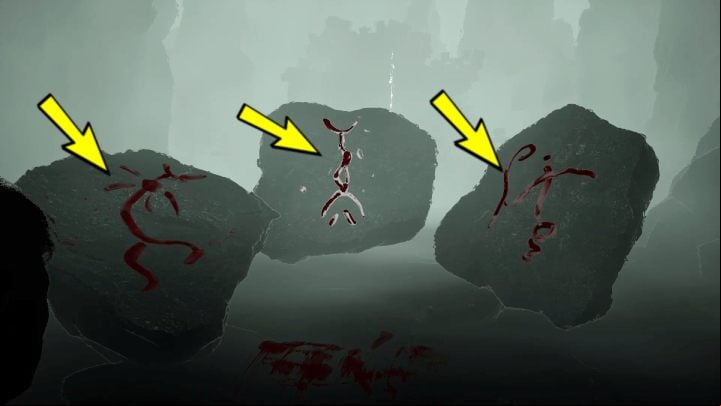 Approach the 3 stones before the door and activate Concentration Mode - Sherlock Holmes The Awakened: The Cave - Chapter 6 - Wetlands - Sherlock Holmes The Awakened Walkthrough