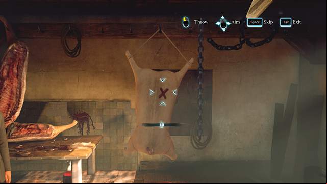 Hit the red X. - Conduct the harpoon throwing experiment - The Fate of Black Peter - Sherlock Holmes: Crimes and Punishments - Game Guide and Walkthrough