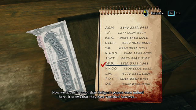 The right abbreviation. - Examine Liam Hurtleys and John Neligans belongings and - The Fate of Black Peter - Sherlock Holmes: Crimes and Punishments - Game Guide and Walkthrough