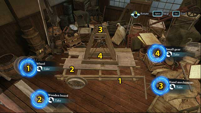 To conduct the experiment, you need to put the Handcar together - Fake Train experiment - Riddle On The Rails - Sherlock Holmes: Crimes and Punishments - Game Guide and Walkthrough