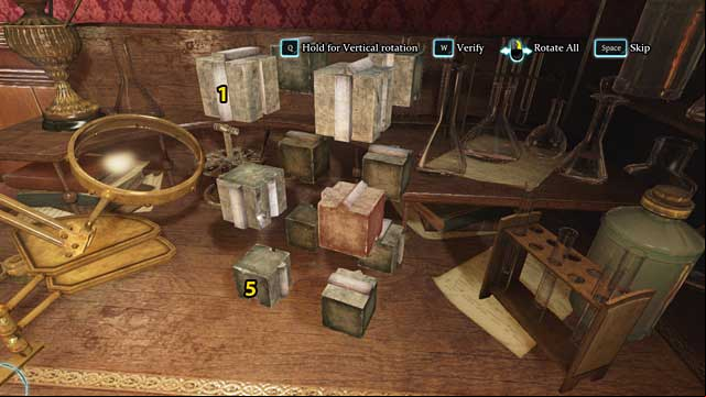 Select number 1 and swap it with nr 5 - Find the weapon - Blood Bath - Sherlock Holmes: Crimes and Punishments - Game Guide and Walkthrough