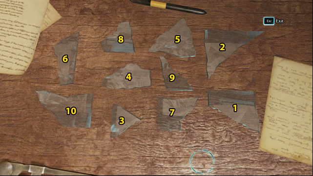 Move the fragments of the glass plate trying to match them together - Find the weapon - Blood Bath - Sherlock Holmes: Crimes and Punishments - Game Guide and Walkthrough