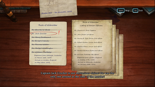 The result of the investigation. - Search for possible sailor suspects - The Abbey Grange Affair - Sherlock Holmes: Crimes and Punishments - Game Guide and Walkthrough