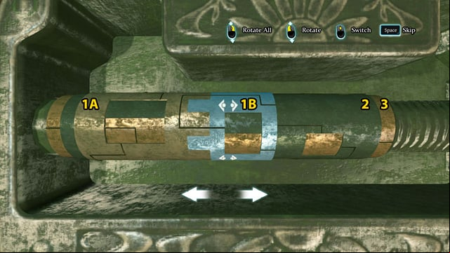 Switch (1 click) to the right short cylinder (1B) - Inspect Kew Gardens staff buildings and gather information on Montague Dunne - The Kew Gardens Drama - Sherlock Holmes: Crimes and Punishments - Game Guide and Walkthrough
