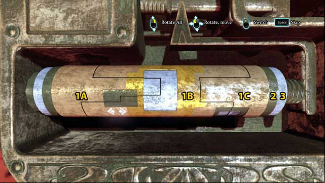 Switch (1 click) to nr 3 and rotate it to match the lines in the second window to those on nr 1B - Find out what the divine syndicate is concealing - The Kew Gardens Drama - Sherlock Holmes: Crimes and Punishments - Game Guide and Walkthrough