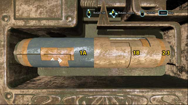 Switch (3 clicks) to nr 1A and rotate it so that the horizontal line matches the previous ones (on nr 2 and 3) - Request Wiggins assistance in locating the right circus - A Half Moon Walk - Sherlock Holmes: Crimes and Punishments - Game Guide and Walkthrough