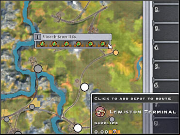 You should consider taking a closer look at the small village of Lewiston - Scenario 4 - Northwest U.S. - Game scenarios - Sid Meiers Railroads! - Game Guide and Walkthrough