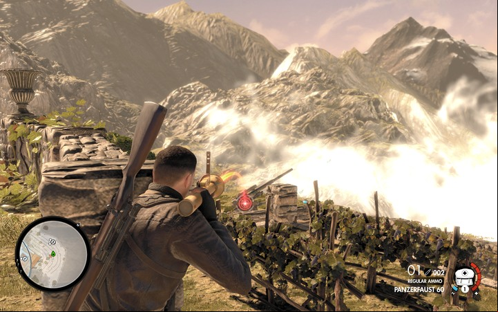 One of the options is to use the Panzerfaust - but this option is not that good - The second cannon and the bell | Mission 5 Abrunza Monastery in Sniper Elite 4 - Mission 5: Abrunza Monastery - Sniper Elite 4 Game Guide