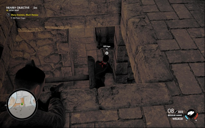 Sometimes, Capo can hide in the basement - Capo and the last two documents | Mission 5 Abrunza Monastery in Sniper Elite 4 - Mission 5: Abrunza Monastery - Sniper Elite 4 Game Guide