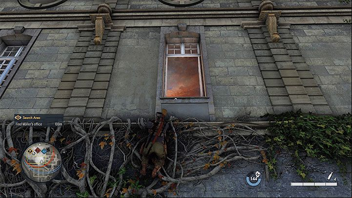 This method, however, will make it difficult for you to kill the mission target without alerting the opponents, because you have to fire at the chandelier - Sniper Elite 5: Kill List Target from mission 2, Friedrich Kummler - walkthrough - Mission 2 - Occupied Residence - Sniper Elite 5 Guide, Walkthrough