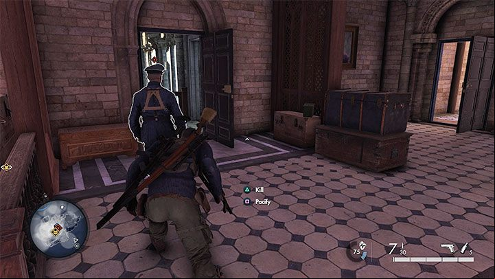 The last step is to wait for Richter (he should be alone by now) to head towards the exit again - Sniper Elite 5: KIll List Target (Mission 3): Fabian Richter - walkthrough - Mission 3 - Spy Academy - Sniper Elite 5 Guide, Walkthrough