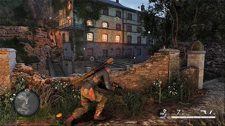 The third option is to use the southern zipline - Sniper Elite 5: Infiltrating and exploring the factory (Mission 4) - walkthrough - Mission 4 - War Factory - Sniper Elite 5 Guide, Walkthrough