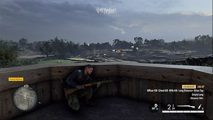 The task of destroying the enemy gun is not on the list from the very beginning of the mission, but you will learn about it while exploring the map - Sniper Elite 5: Neutralizing the Mirus Battery (mission 5) - walkthrough - Mission 5 - Festung Guernsey - Sniper Elite 5 Guide, Walkthrough