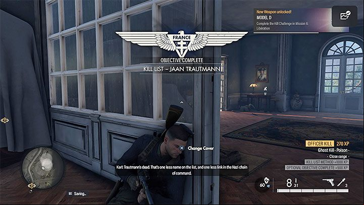 After using the poison, ring the bell to inform your target about his meal and hide - Sniper Elite 5: Kill List Target (Mission 6): Jaan Trautmann - walkthrough - Mission 6 - Liberation - Sniper Elite 5 Guide, Walkthrough