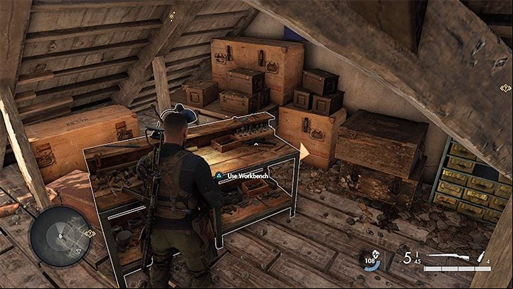 Type of collectible: Workbench - Sniper Elite 5: Secrets and collectibles in mission 2 (Occupied Residence) - Secrets & Collectibles - Sniper Elite 5 Guide, Walkthrough