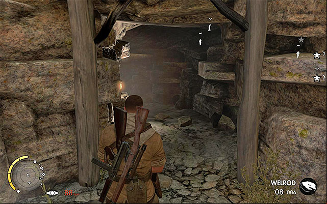 One of the narrow ages - most of them are not guarded - Destroying the first artillery station - Mission 3 - Halfaya - Sniper Elite III: Afrika - Game Guide and Walkthrough