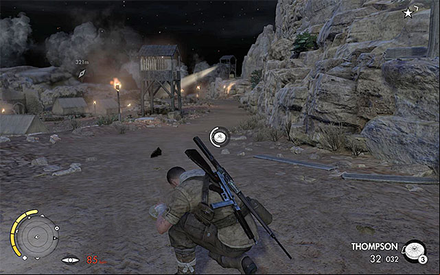 An example of a place where you can place the explosives - Approaching the fort - Mission 4 - Fort Rifugio - Sniper Elite III: Afrika - Game Guide and Walkthrough