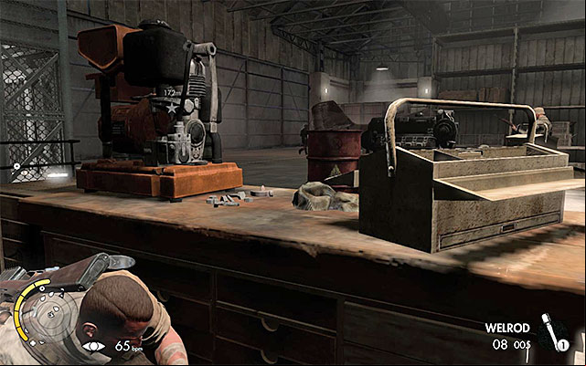 IN the eastern hangars, you will encounter ore enemies - Exploration of the western part of the airfield - Mission 7 - Pont Du Fahs Airfield - Sniper Elite III: Afrika - Game Guide and Walkthrough