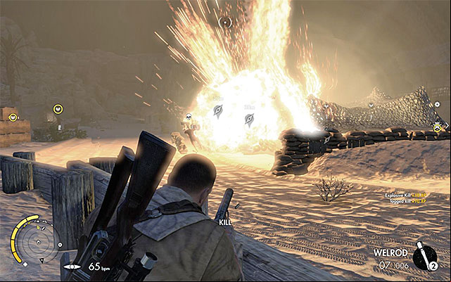 There are three depots to blow up - Exploration of the western part of the airfield - Mission 7 - Pont Du Fahs Airfield - Sniper Elite III: Afrika - Game Guide and Walkthrough