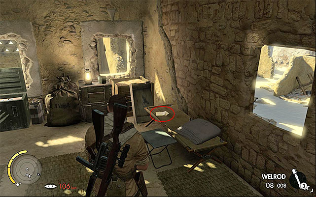 The building with the document is not being guarded by anyone - War Diaries - Collectibles - Mission 5 - Sniper Elite III: Afrika - Game Guide and Walkthrough