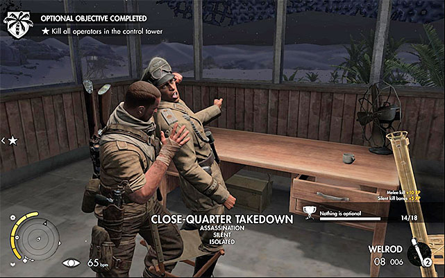 Attack the guard in the control tower - Weapon Parts - Collectibles - Mission 7 - Sniper Elite III: Afrika - Game Guide and Walkthrough
