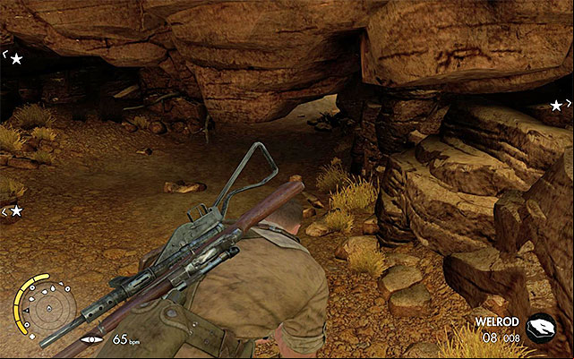 A ageway leading to the second launcher. - Neutralizing the four Nebelwerfers - Mission 1 - Siege of Tobruk - Sniper Elite III: Afrika - Game Guide and Walkthrough