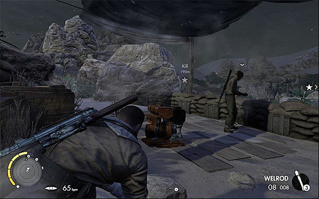 Vantage point. - Eliminating the second enemy officer - Mission 2 - Gaberoun - Sniper Elite III: Afrika - Game Guide and Walkthrough