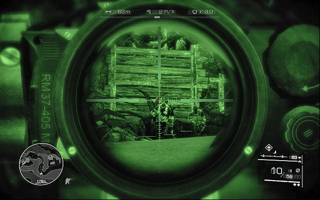 After clearing the mansions, leave your vantage point, head out of the destroyed house and head right, down the path - Eliminate the enemies on the road - Act 1 - From Out of Nowhere - Sniper: Ghost Warrior 2 - Game Guide and Walkthrough