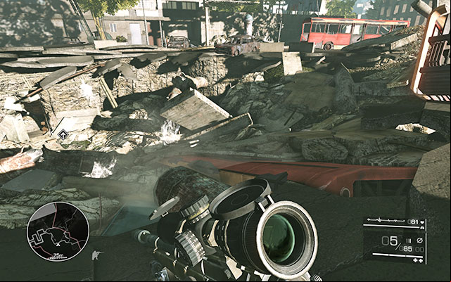 After eliminating all the enemies, get out of the building and head to the large hole in the ground which leads to the sewers - Cross the sewers to the park - Act 2 - Ghost of Sarajevo - Sniper: Ghost Warrior 2 - Game Guide and Walkthrough