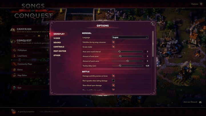2 - Songs of Conquest: Menu - Basics - Songs of Conquest Guide