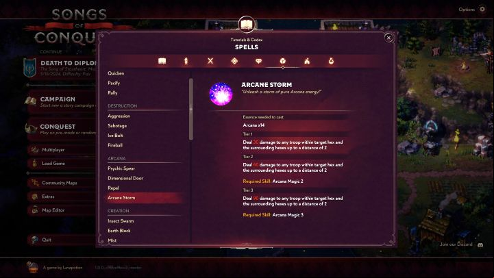 Arcane Storm - Songs of Conquest: Best spells - Basics - Songs of Conquest Guide