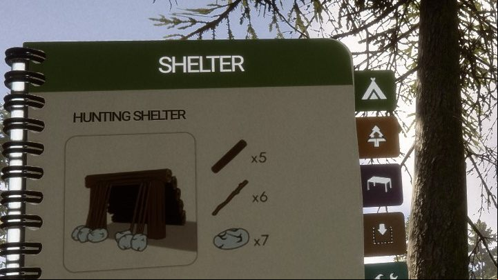 The Hunting Shelter doesn't offer much protection against enemies and cold but can be useful when you want to set out to hunt wild animals - Sons of the Forest: Shelters - Resources and crafting - Sons of the Forest Guide