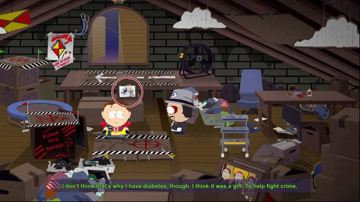 Approach the window to get out of the attic. - The Bowels of the Beast | Main Missions Walkthrough - Main Missions Walkthrough - South Park: The Fractured But Whole Game Guide