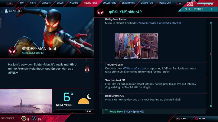 Miles' nickname on his social media channel includes the familiar to Miles Morales fans number 42 - Spider-Man Miles Morales: Easter Eggs - list - Basics - Spider-Man Miles Morales Guide