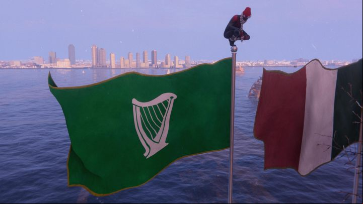 In the Midtown area, in front of the embassy building, if you look closely, you can see the strange appearance of the Irish flag - Spider-Man Miles Morales: Easter Eggs - list - Basics - Spider-Man Miles Morales Guide
