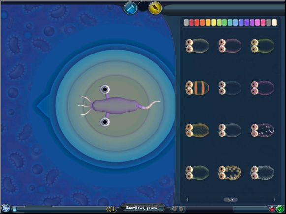 - you can modify the way your creature eats to make him omnivore - Creating a being - Cell Stage - Spore - Game Guide and Walkthrough