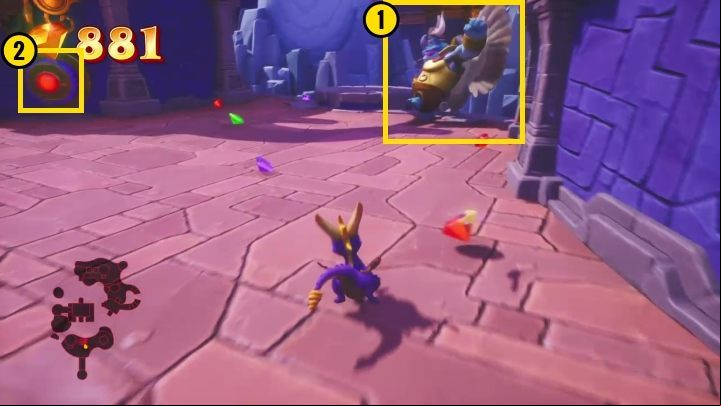 After you defeat the rhynoc, you can talk to the creature standing nearby - Cloud Spires | Spyro: Year of the Dragon Walkthrough - Sunrise Spring - Spyro Reignited Trilogy Guide