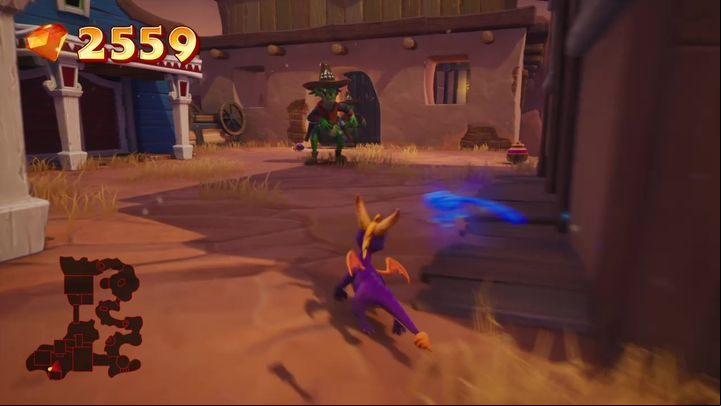 You will enter the prison - Dino Mines | Spyro: Year of the Dragon Walkthrough - Midnight Mountain - Spyro Reignited Trilogy Guide