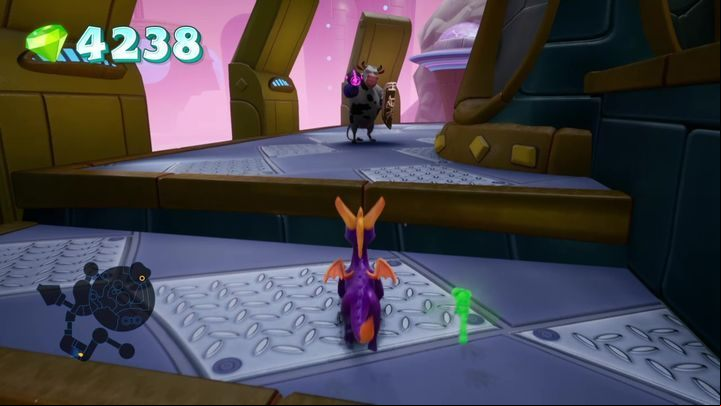 The lift takes you to the upper level - Metropolis | Spyro 2 Riptos Rage Walkthrough - Winter Tundra - Spyro Reignited Trilogy Guide