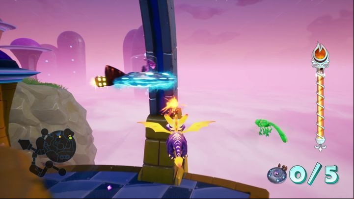 A hybrid gate stands near the exit portal - Metropolis | Spyro 2 Riptos Rage Walkthrough - Winter Tundra - Spyro Reignited Trilogy Guide