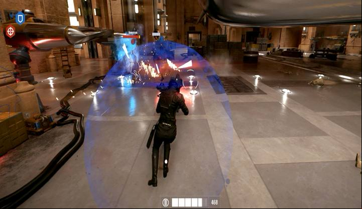 Iden can use a similar shield to the one used by a Specialist; however, it wont protect her from lightsaber attacks - Battlefront 2: Heroes guide - Heroes, vehicles and - Star Wars Battlefront 2 Game Guide