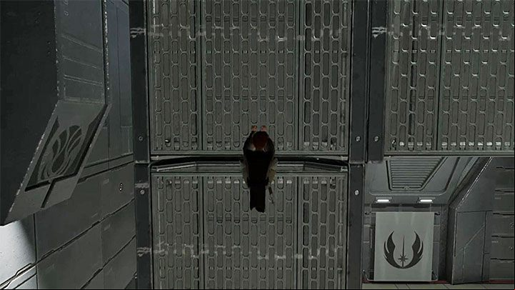 In the final phase of running on the wall, perform a double jump and grab the vertical climbing wall - Chapter 5 Gorgara and the Tomb of Kujet | Fallen Order Walkthrough - Main Story - Star Wars Jedi Fallen Order Guide