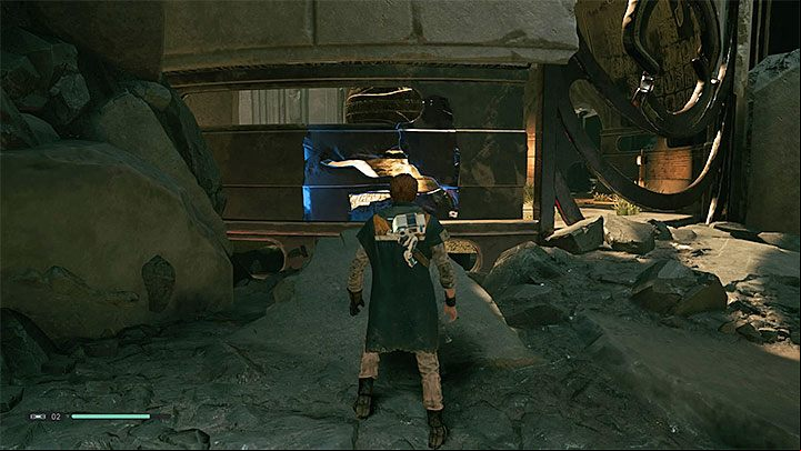 You can use the narrow climbing wall to reach the slot with the third sphere - Chapter 2 Tomb of Eilram | Fallen Order Walkthrough - Main Story - Star Wars Jedi Fallen Order Guide