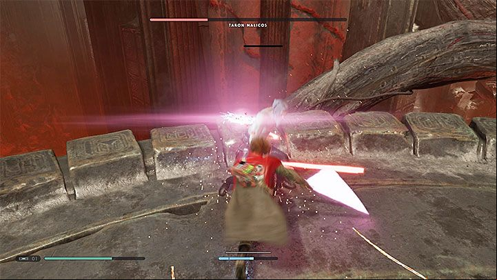 In the second phase (the one that begins after a short cut-scene), expect occasional from the Nightsister Merrin - Taron Malicos | Fallen Order Boss - Bosses - Star Wars Jedi Fallen Order Guide