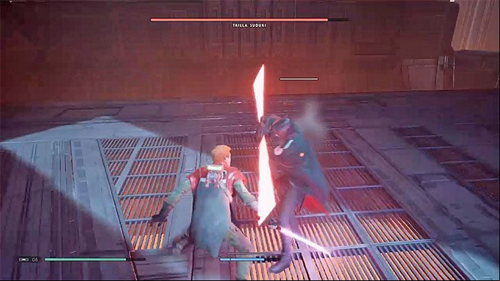 Trilla has the ability to move quickly around the arena - The Second Sister | Fallen Order Final Boss - Bosses - Star Wars Jedi Fallen Order Guide