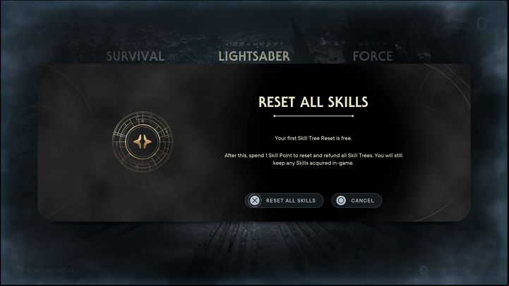 First of all, you need to enter the skills tab while meditating - Star Wars Jedi Survivor: Can you reset skill points? - Cal and BD-1 - Star Wars Jedi Survivor guide