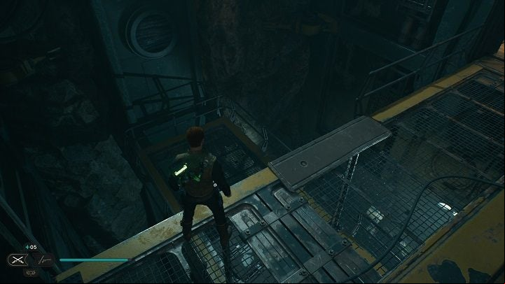 Return to the place where the enemy was standing and this time head forward and jump from the bridge to a footbridge below - Jedi Survivor: Corroded Silo - secrets - Koboh - Star Wars Jedi Survivor guide